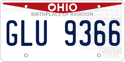 OH license plate GLU9366