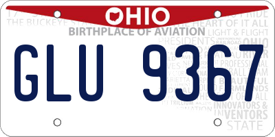 OH license plate GLU9367