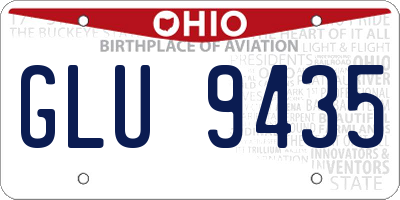 OH license plate GLU9435