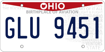 OH license plate GLU9451