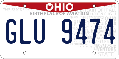 OH license plate GLU9474