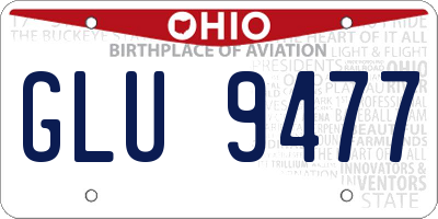 OH license plate GLU9477