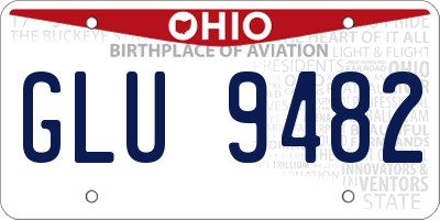 OH license plate GLU9482