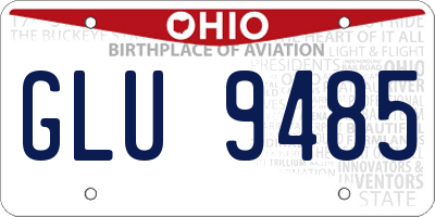 OH license plate GLU9485