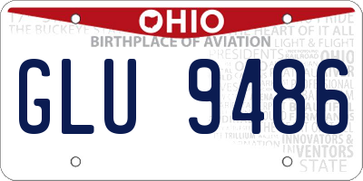 OH license plate GLU9486