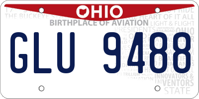 OH license plate GLU9488