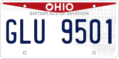 OH license plate GLU9501