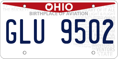 OH license plate GLU9502