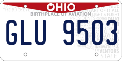 OH license plate GLU9503