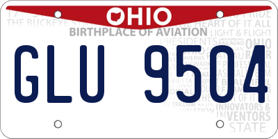 OH license plate GLU9504