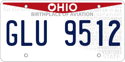 OH license plate GLU9512