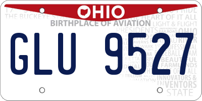 OH license plate GLU9527