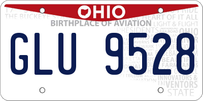 OH license plate GLU9528