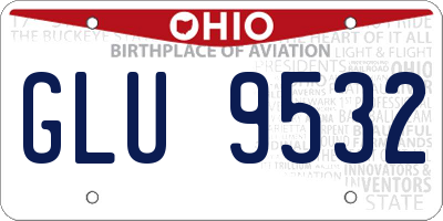 OH license plate GLU9532