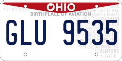 OH license plate GLU9535