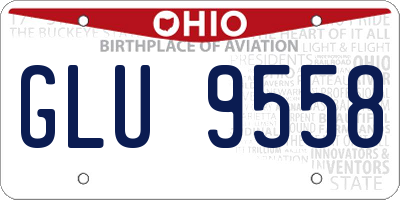 OH license plate GLU9558