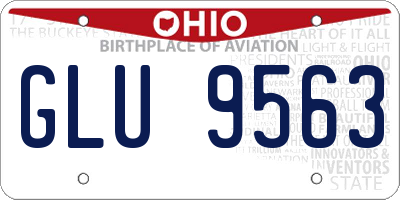 OH license plate GLU9563