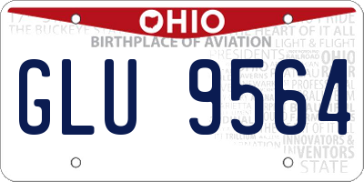OH license plate GLU9564