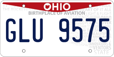 OH license plate GLU9575