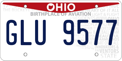 OH license plate GLU9577