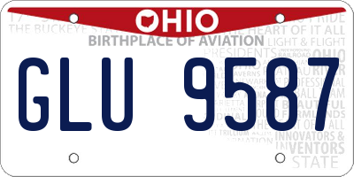 OH license plate GLU9587