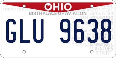 OH license plate GLU9638