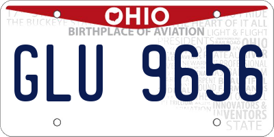 OH license plate GLU9656