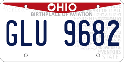 OH license plate GLU9682