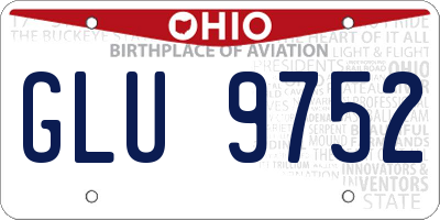 OH license plate GLU9752