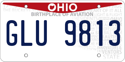 OH license plate GLU9813