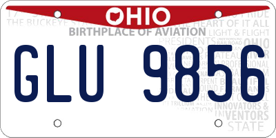 OH license plate GLU9856