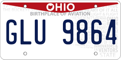 OH license plate GLU9864
