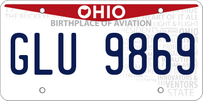 OH license plate GLU9869