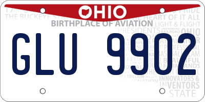 OH license plate GLU9902