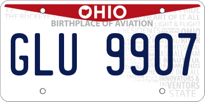 OH license plate GLU9907