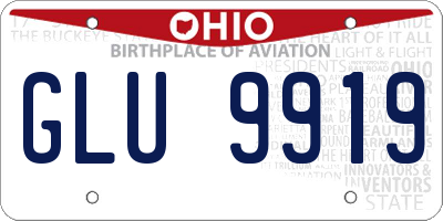OH license plate GLU9919