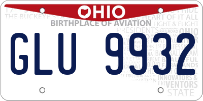 OH license plate GLU9932