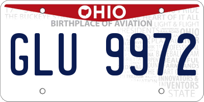 OH license plate GLU9972