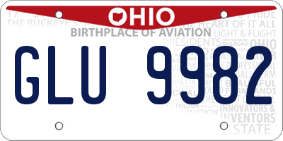 OH license plate GLU9982