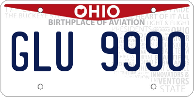 OH license plate GLU9990