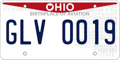 OH license plate GLV0019