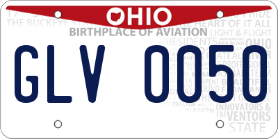 OH license plate GLV0050