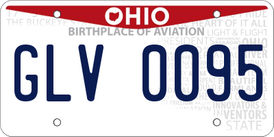 OH license plate GLV0095