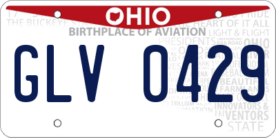OH license plate GLV0429