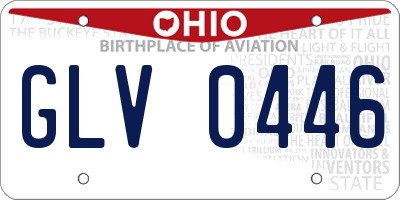 OH license plate GLV0446