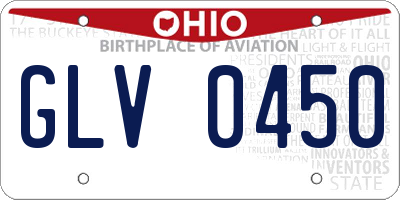 OH license plate GLV0450