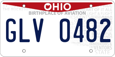 OH license plate GLV0482