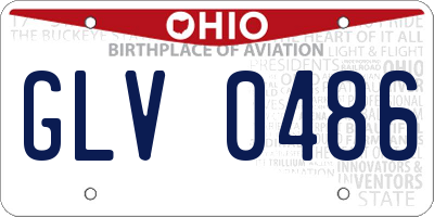 OH license plate GLV0486