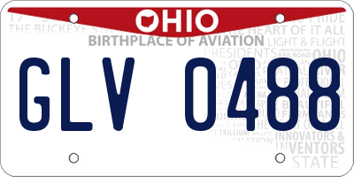 OH license plate GLV0488