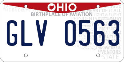 OH license plate GLV0563